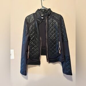 Victoria Secret Sport Quilted Black Zip Front Jacket